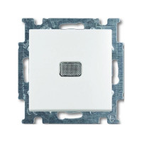 Вимикач ABB basic55 білий 1кл з підсвіткою