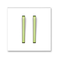 Клавіша вимикача Neo білий/крижаний зелений 2кл
