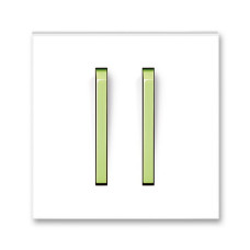 Клавіша вимикача Neo білий/крижаний зелений 2кл