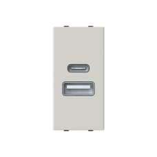 Розетка Zenit дюна 1 мод. USB A+C 3A