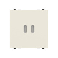 Розетка Zenit біла USB A+C 30W