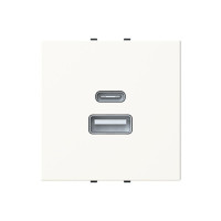 Розетка Zenit біла USB A+C 3A