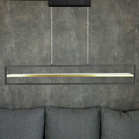 Світильник LED smart PRADA-P+пульт 90W 3000-5000K IP20 прямокутник чорно-золотий Violux