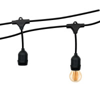 Гірлянда TWIST патрон 10хЕ27 5м IP65 чорний VIOLUX