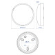 Світильник LED Violux ДББ ATOM UA MW sensor 22W 5000K IP44 антрацит плівка