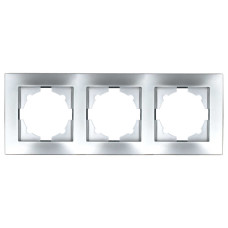 Рамка EL-BI VEGA Silverline сірий металік 3-на