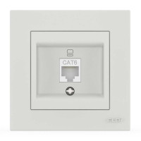 Розетка EL-BI VEGA білий мат комп'ютерна 1-на CAT6 RJ45
