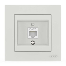 Розетка EL-BI VEGA білий мат комп'ютерна 1-на CAT6 RJ45