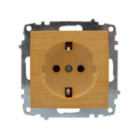 Розетка EL-BI ZENA Woodline клен 1-на з заземленням без рамки