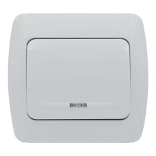 Вимикач EL-BI ZIRVE Fixline білий 1кл з підсвіткою