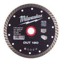 Диск алмазний MILWAUKEE DUT 180, діаметр 180мм (керамічна плитка/чистий різ)