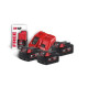 Енергокомплект Li-Ion MILWAUKEE, M18 NRG-503 (зарядний пристрій M12-18FC, 3 акумулятори M18 В5 5Аг) + подарунок акумулятор M12 B