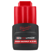 Акумулятор Li-Ion HIGH OUTPUT MILWAUKEE, M12 HB2.5 2,5 Аг