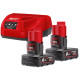 Енергокомплект Li-Ion MILWAUKEE, M12 NRG-602 (зарядний пристрій С12 С, 2 акумулятори М12 В6 6Аг, картонне пакування)
