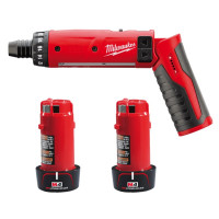 Викрутка акумуляторна MILWAUKEE, M4 D-202B, 5Нм (зарядний пристрій, 2 акумулятори М4 2Аг, картонне пакування)