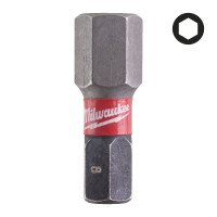 Біта SHOCKWAVE MILWAUKEE, Hex8, 25мм, (2шт)