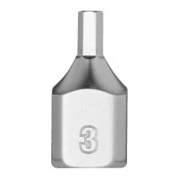 Головка торцева хромована 1/4'' MILWAUKEE укорочена з бітою Hex, 3мм
