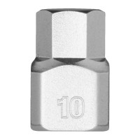 Головка торцева хромована 1/4'' MILWAUKEE укорочена з бітою Hex, 9мм