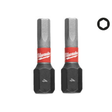 Біта SHOCKWAVE MILWAUKEE, Hex4, 25мм, (2шт)
