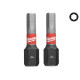 Біта SHOCKWAVE MILWAUKEE, Hex4, 25мм, (2шт)