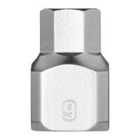Головка торцева хромована 1/4'' MILWAUKEE укорочена з бітою Hex, 9мм