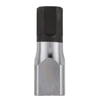Головка торцева хромована 1/2'' MILWAUKEE з бітою Hex, 17мм