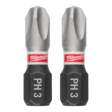 Біта SHOCKWAVE MILWAUKEE, PH3, 25мм, (3шт)