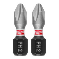 Біта SHOCKWAVE MILWAUKEE, PH2, 25мм, (3шт)