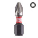 Біта SHOCKWAVE MILWAUKEE, PZ2, 25мм, (25шт), пластикова коробка
