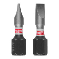 Біта SHOCKWAVE MILWAUKEE, SL1,2x6,5, 25мм, (3шт)