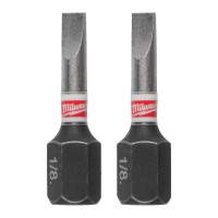 Біта SHOCKWAVE MILWAUKEE, SL0,8x5,5, 25мм, (3шт)