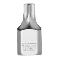 Головка торцева хромована 1/4'' MILWAUKEE укорочена з бітою Torx, T27