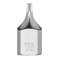 Головка торцева хромована 1/4'' MILWAUKEE укорочена з бітою Torx, T8