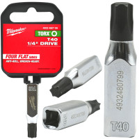 Головка торцева хромована 1/4'' MILWAUKEE з бітою Torx TX40