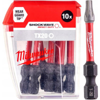 Біта SHOCKWAVE MILWAUKEE, TX20, 50мм, (10шт), пластикова коробка