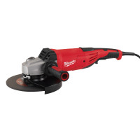 Кутова шліфувальна машина MILWAUKEE 180 мм AGV 22-180 E 4933431820 (+ захисний кожух, гайка фланцева, бічна рукоятка, кабель 4 м