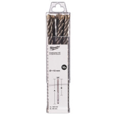 Бур SDS-PLUS 4C Contractor MILWAUKEE, діаметр 10х160х90мм, (10шт)