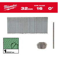 Цвяхи оцинковані з Т-образною головкою MILWAUKEE, 16G/0 градусів/32мм, (5000шт)