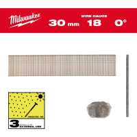 Цвяхи з нержавійки з Т-образною головкою MILWAUKEE, 18G/0 градусів/30мм, (5000шт)