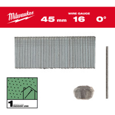Цвяхи оцинковані з Т-образною головкою MILWAUKEE, 16G/0 градусів/45мм, (2500шт)