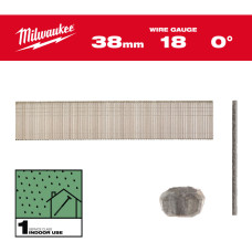 Цвяхи оцинковані вкриті смолою з Т-образною головкою MILWAUKEE, 18G/0 градусів/38мм, (5000шт)