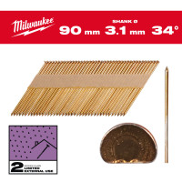 Цвяхи оцинковані з D-образною головкою MILWAUKEE, 3,1/34 градуси/50мм (2200шт)