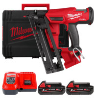 Пістолет цвяхозабивний акумуляторний безщітковий MILWAUKEE, M18 FN16GA-202X (зарядний пристрій M12-18 FC, 2 акумулятори М18 В2 2