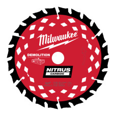 Диск пильний по дереву з цвяхами Nitrus MILWAUKEE, діаметр 165х20х1, 6мм, 24 зуб.