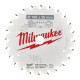 Диск пиляльний по дереву PFTE MILWAUKEE, діаметр 160х20х2,2мм, 24 зуб.
