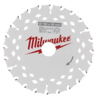Диск пиляльний по дереву PFTE MILWAUKEE, діаметр 190х30х1,8мм, 24 зуб.