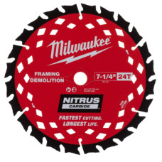 Диск пиляьний по деревині з цвяхами Nitrus MILWAUKEE, діаметр 190х30х1,6мм, 24 зуб.