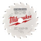 Диск пиляльний по дереву для торцювальних пил PFTE THIN KERF MILWAUKEE, діаметр 140х20х1,6мм, 18 зуб.