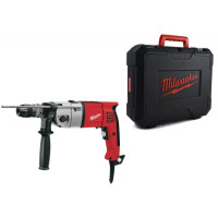 Дриль з ударом двошвидкісний MILWAUKEE, PD2E 24 RS, 1010Вт (54Нм) (бічна рукоять, обмежувач глибини, кейс)