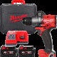Дриль-шуруповерт акумуляторний безщітковий MILWAUKEE, M18 FDD3-402C, 158Нм (зарядний пристрій М12-18 С, 2 акумулятори М18 В4 4Аг
